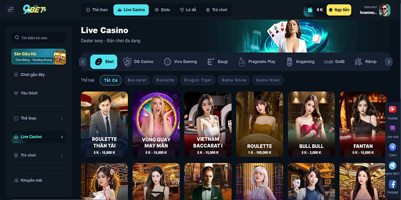 Live Casino 9Bet